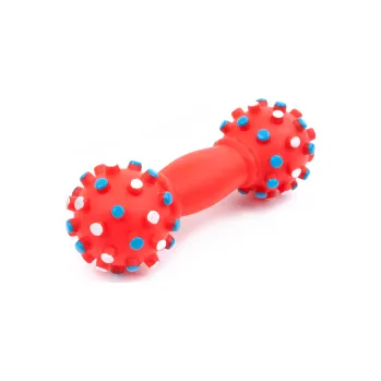 Hračka pro psa JK Animals Vinylová činka – bodliny 16 cm, vinylová (gumová) hračka