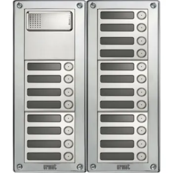 Poštovní schránka Zvonkové tablo URMET Sinthesi Steel - pro 20 účastníků - BEZ KRYCÍ STŘÍŠKY