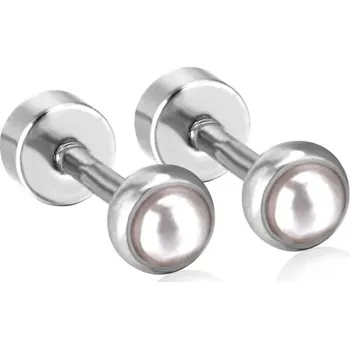 Náušnice Dětské náušnice z chirurgické oceli ve stříbrné barvě - EA609704S