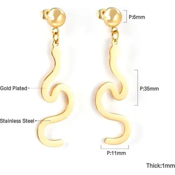 Náušnice Luxusní náušnice ve zlaté barvě - 463G