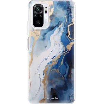 Pouzdro na mobilní telefon Odolné silikonové pouzdro iSaprio - Blue White Marble - Xiaomi Redmi Note 10 / Note 10S