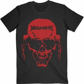 Pánské tričko Megadeth tričko, Vic Hi Contrast Red Black, pánské XXL