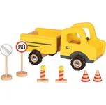 Auto - Dřevěné ze stavby + dopravní značky (Goki) - Doprodej