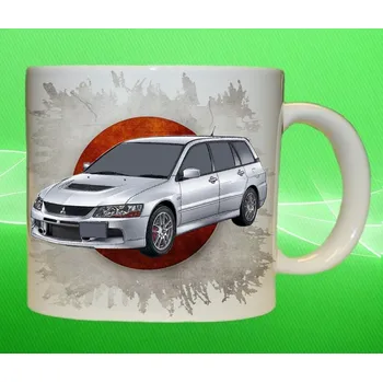 hrnek s Mitsubishi Lancer Evolution Wagon 75ml (hrneček s osobním autem Mitsubishi)
