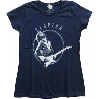 Dámské tričko Eric Clapton tričko, Vintage Photo Girly Navy Blue, dámské S