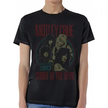 Pánská móda Motley Crue tričko, MC Vintage World Tour Devil, pánské M