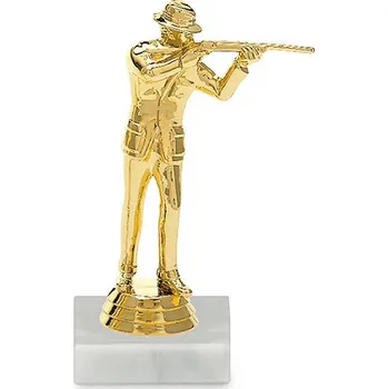 Figurka střelba, 14 cm, zlatá, včetně podstavce