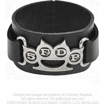 Náramek Five Finger Death Punch kožený náramek, Knuckle Duster