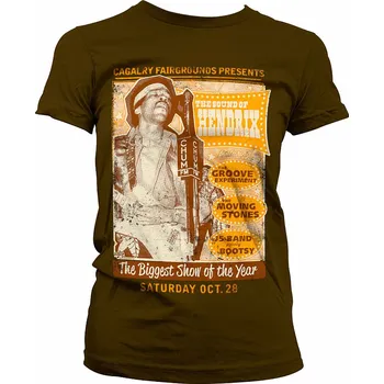 Dámské tričko Jimi Hendrix tričko, The Sound Of Hendrix Poster Brown, dámské XL