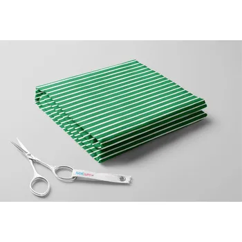 Fleece antipilling, Vodorovné pruhy úzké Barva: Zelená