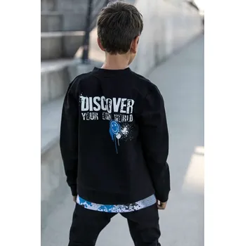 Chlapecká mikina Chlapecká mikina DISCOVER BLACK - 104/110