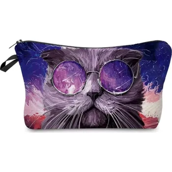 Kosmetická taška Kosmetická taštička " kocour s brýlemi"