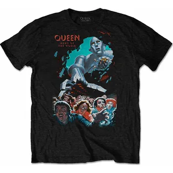 Pánská móda Queen tričko, News Of The World Vintage Black, pánské XL