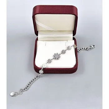 Náramek Ocelový náramek - Květiny celokovové mohutnější