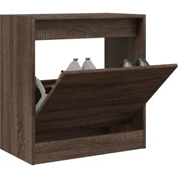 Botník vidaXL Botník 60 x 34 x 63,5 cm kompozitní dřevo [839938] Barva: hnědý dub