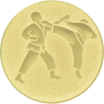 Emblém karate, pr. 25 mm, zlato