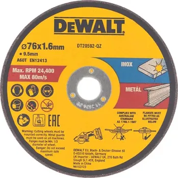 Řezný kotouč DeWALT DT20592-QZ  3 ks 76 mm