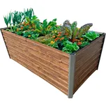 Garden King Vyvýšený záhon AGRO BED 200 x 77 x 100 cm, 3D design dřevo, kov