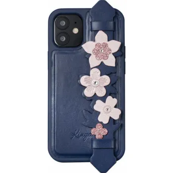 Pouzdro na mobilní telefon Kingxbar Kingxbar Sweet Series Gel Case zdobený originálním krystaly Swarovski s iPhone 12 Pro / iPhone 12 Blue Blue