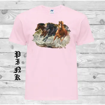 detske-levne-bavlnene-tricko-potisk-3-kone Barva: Pink - růžová, velikost: 140