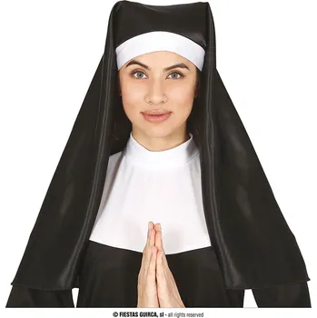 Guirca Černý čepec pro jeptišku - plachetka