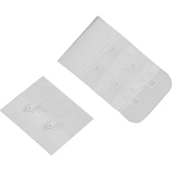 Zapínání na podprsenky, plyš šíře 32 mm dvouřadé Varianta: 1 bílá, Balení: 1 pár