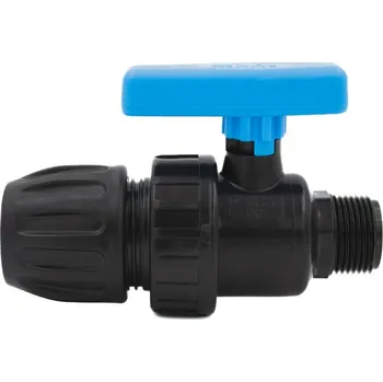 Ventil TECNO PLASTIC PP kulový kohout - svěrný spoj x vnější závit 25 x 3/4" 40 VSR 16M 025