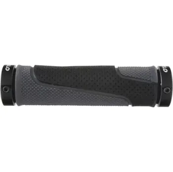 grip Gripy VELO D3 s dvěma Alu objímkama třísměsové šířka 130mm balené v krabičce barva černošedá