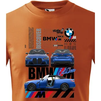 Chlapecké tričko Dětské tričko BMW M4, Barva Oranžová, Velikost 158 cm/12 roků, Canvas Dětské tričko Bezvatriko.cz 2366
