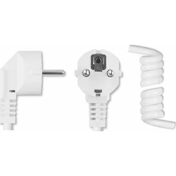 Prodlužovací kabel TEKABEN PRECON Flexo 3m PVC spir.3x1 vidl.úhl.bílá 86 3107-3-103/3