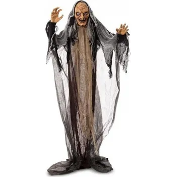 Party dekorace Strašidlo čarodějnice se zvuky 110 x 23 x 160 cm