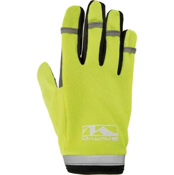 Cyklistické rukavice Rukavice M-WAVE gelové protiskluzové ,gel reflexní, velikost XL