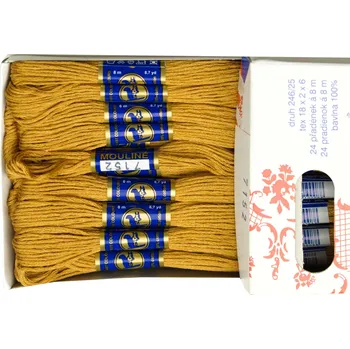 Příze Snový svět 7152 - Bavlněná vyšívací příze Mouline světlý kokos