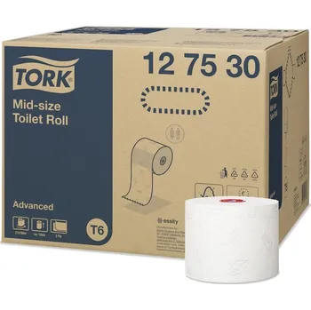 Toaletní papír TORK 127530 – Mid–Size bezdutinkový toaletní papír T6, 2vrs., 100 m - Karton
