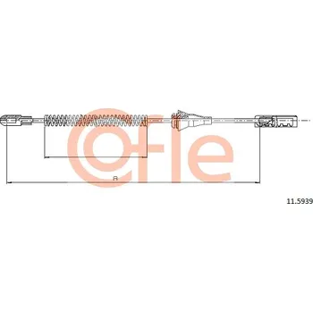Lanko parkovací brzdy Tažné lanko, parkovací brzda COFLE 11.5939