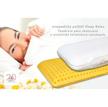 Polštář TED Ortopedický polštář Sleep relax memory - 40 x 60 x 12cm, Sleep relax s 3D mřížkou TROPICO-SUPER-FOX