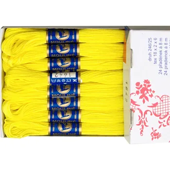 Příze Snový svět 1642 - Bavlněná vyšívací příze Mouline oranžovožlutá