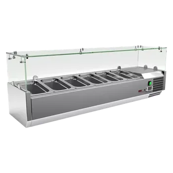 Vitrína chladicí pultová 6 x GN 1/4 | REDFOX - MCH 4140