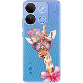 Pouzdro na mobilní telefon Odolné silikonové pouzdro iSaprio - Lady Giraffe - Infinix Smart 7