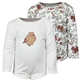 Kojenecký body BODY FIXONI KOJENECKÉ, 2 KS, S PTÁČKEM A ZVÍŘÁTKY, BAVLNA Velikost: 50