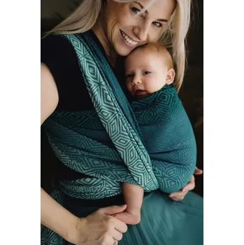 Šátek na nošení dítěte Little Frog - Jade Cube - délka 4,7m (vel. 6)