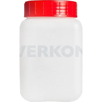 Láhev širokohrdlá čtyřhranná, sterilní, HDPE, Objem [ml]: 500, Balení [ks]: 175