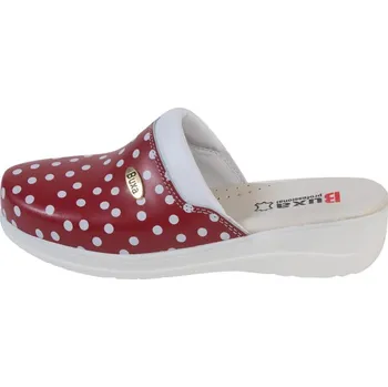 Pracovní obuv Buxa Dámská zdravotní obuv MED10 červená s bílým puntíkem Velikost: 40