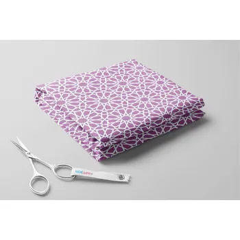 Softshell s beránkem, Geometrické květiny Barva: Fialová