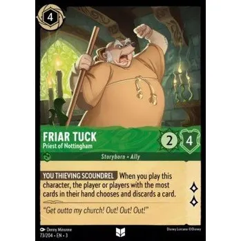Sběratelská karetní hra INK 073/204 Friar Tuck - Priest of Nottingham - Into The Inklands Stav: Near Mint, Verze: NORMAL