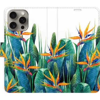 Pouzdro na mobilní telefon Flipové pouzdro iSaprio - Exotic Flowers 02 - iPhone 15 Pro Max