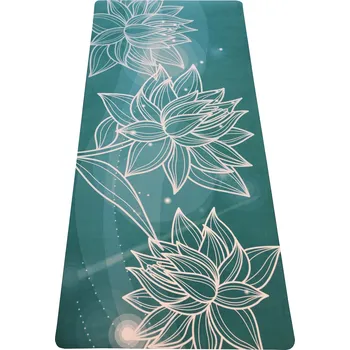 podložka na cvičení Dětská podložka na jógu Yoga Sport 4 mm - bílý lotosový květ