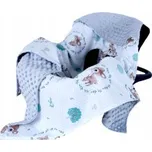 Deka do autosedačky minky - srneček + šedá