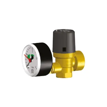 Ventil DUCO pojistný ventil 1/2"x3/4" M 2,5 bar s manometrem (691520.25M)