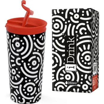 Termohrnek iDRINK Termohrnek z Nerezové Oceli 350ml motiv Geometric